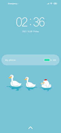 Swimming chicken