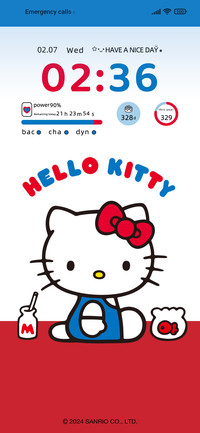 Kitty red blue