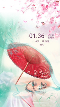 灯火阑珊处【锁屏桌面动态雨滴花瓣】