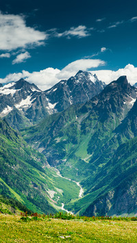 The top of the mountains