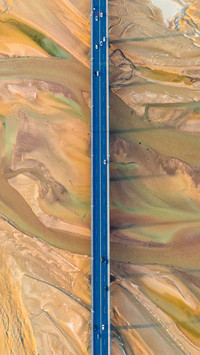 Stunning scenery of Zhengzhou Yellow River embankment
