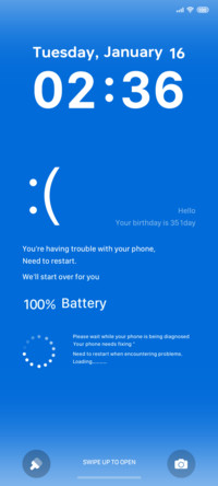 Blue screen