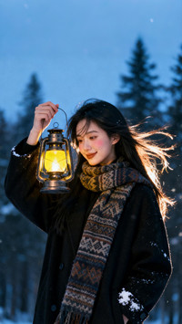 雪夜暖灯 绒纹温柔