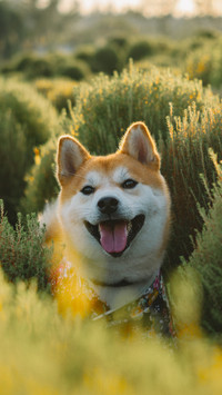 Shiba dog always touches you with its claws