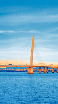 A magnificent bay crossing bridge