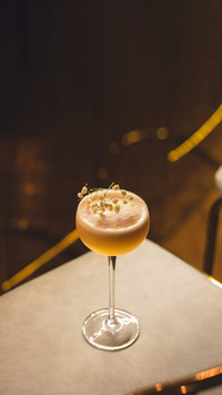 Dashing and elegant cocktails in a dim lit bar