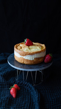 Strawberry cake with all colors, flavors, and flavors