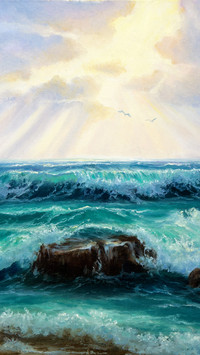 Wave Art Oil Painting