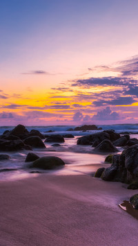 Sunset by the seaside in phuket