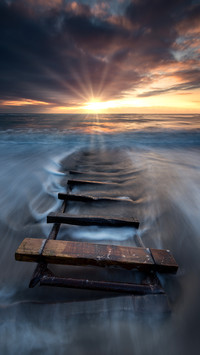 Amazing sunrise at black sea