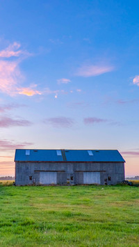 Morning sunrise on the farm