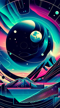 abstract colorfull IA world
