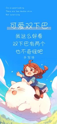 可爱双下巴