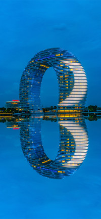 简约高级建筑好看壁纸-锐景创意