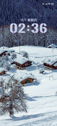 雪中堡 冬天ins