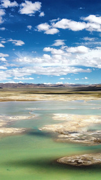 Aerial photography of plateau lakes