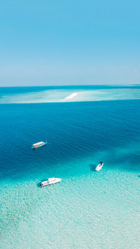 Drone view of the Maldives