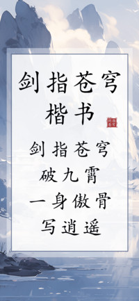 剑指苍穹楷书