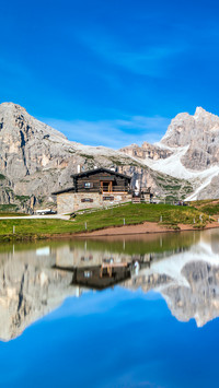 Baita segantini and dolomites