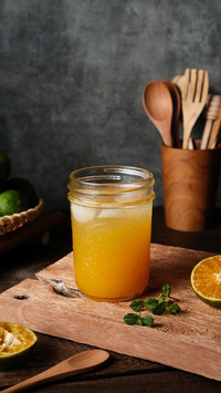 Lemon Juice And Some Fruits in The Kitchen