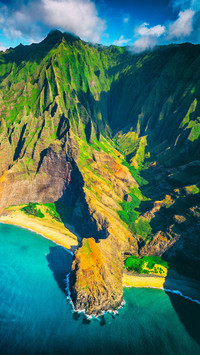 Mountains And Seaside From Aerial Perspective