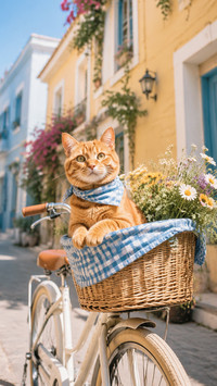 Adorable vacation cat