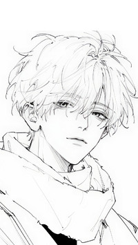 黑白线稿里的少年心事