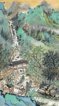 青绿重彩写江山