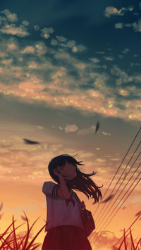 黄昏夕阳下