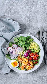 Healthy fat reducing light food salad