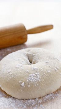 Pizza dough rising