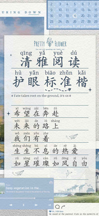 清雅阅读护眼标准楷