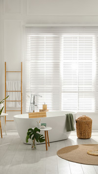 Bathroom with Green Plants