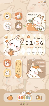 一只橘兔 双模式