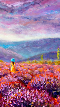 Oil painting wallpaper