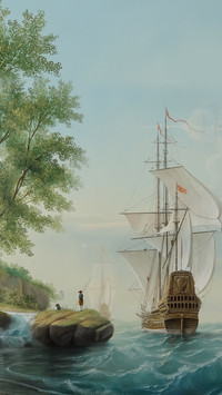Ship in the Open Sea
