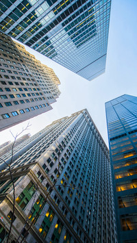 Modern city skyscrapers