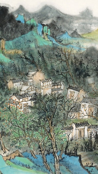 青绿重彩写江山