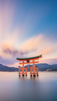 The Floating Gate of Itsukushima Shrine In Japan