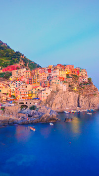 Village of Cinque Terre National Park at Coast of Italy