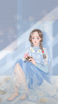 The Girl is Sitting on The Ground With A Camera