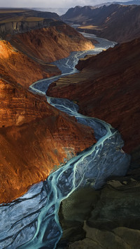 Geological wonder hongshan grand canyon