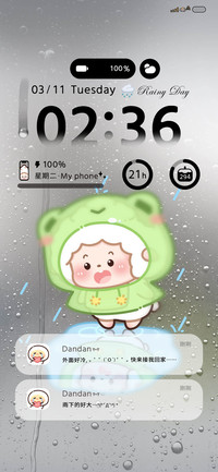 雨滴淋雨懒羊羊