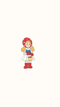 小女孩治愈插画壁纸-锐景创意
