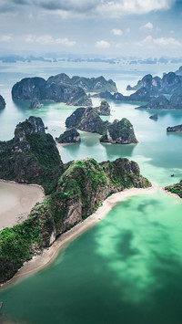 Karst peak forest at sea