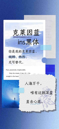克莱因蓝ins黑体