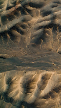 Aerial view of the great sea road in hami xinjiang