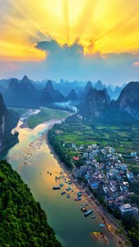 阳朔山水甲桂林-拍信图库
