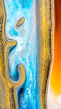 Aerial photography of local areas of mobile salt lakes