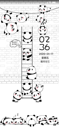 可爱的熊猫团子